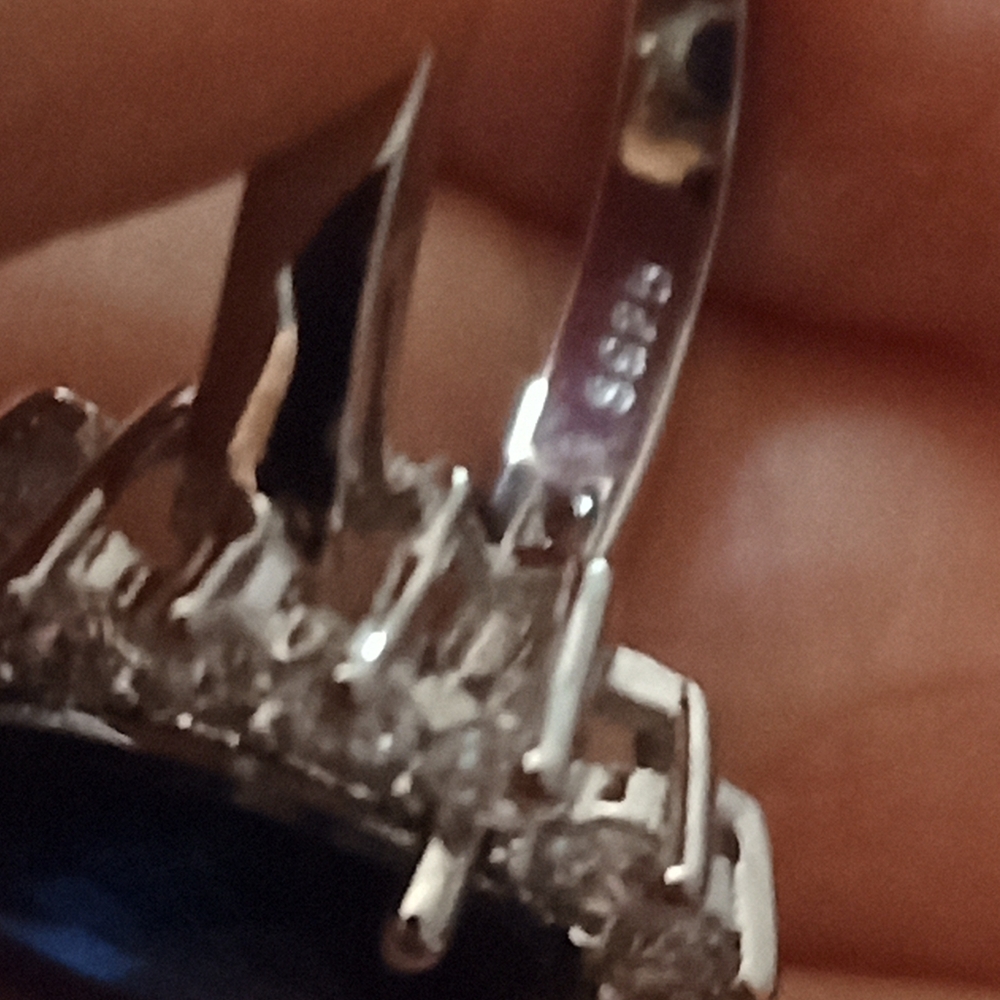 Princess Diana Kate Middleton Sapphire Ring CZ Crystal Engagement - Picture 11 of 11